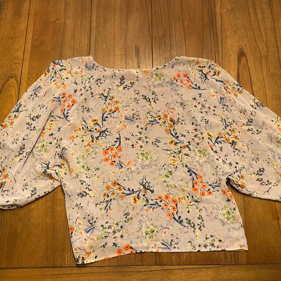 Lilac & Blue Chiffon Top w/ Dolman Sleeves - Picture 5 of 5